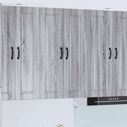 vidaXL Wall Cabinet PORTO Grey Sonoma 60 x 31 x 100 cm Engineered Wood
