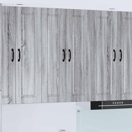 vidaXL Wall Cabinet PORTO Grey Sonoma 60 x 31 x 100 cm Engineered Wood