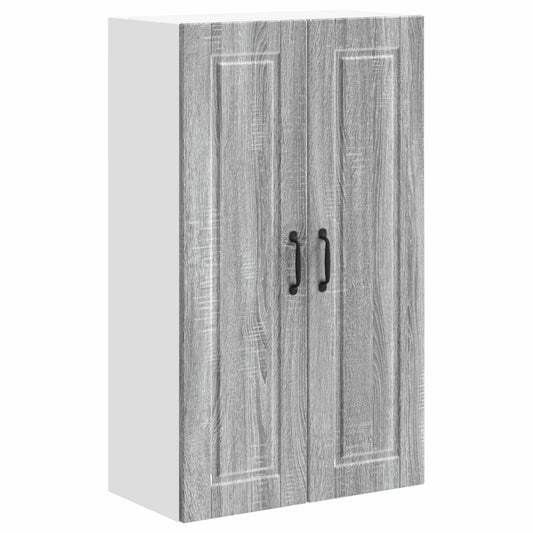 vidaXL Wall Cabinet PORTO Grey Sonoma 60 x 31 x 100 cm Engineered Wood