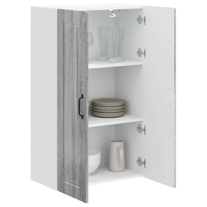 vidaXL Wall Cabinet PORTO Grey Sonoma 60 x 31 x 100 cm Engineered Wood