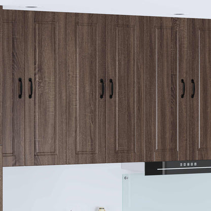 vidaXL Wall Cabinet PORTO Brown Oak 60 x 31 x 100 cm Engineered Wood