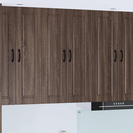 vidaXL Wall Cabinet PORTO Brown Oak 60 x 31 x 100 cm Engineered Wood