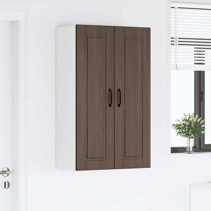 vidaXL Wall Cabinet PORTO Brown Oak 60 x 31 x 100 cm Engineered Wood