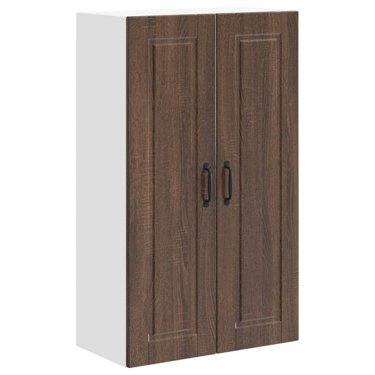 vidaXL Wall Cabinet PORTO Brown Oak 60 x 31 x 100 cm Engineered Wood