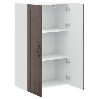 vidaXL Wall Cabinet PORTO Brown Oak 60 x 31 x 100 cm Engineered Wood