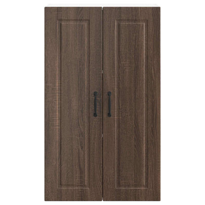 vidaXL Wall Cabinet PORTO Brown Oak 60 x 31 x 100 cm Engineered Wood