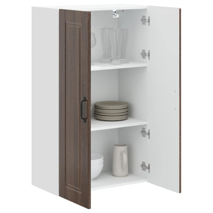 vidaXL Wall Cabinet PORTO Brown Oak 60 x 31 x 100 cm Engineered Wood