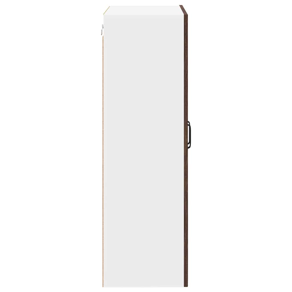 vidaXL Wall Cabinet PORTO Brown Oak 60 x 31 x 100 cm Engineered Wood