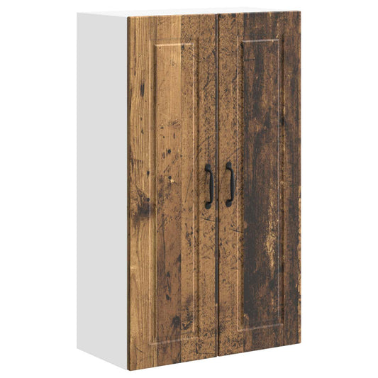 vidaXL Wall Cabinet PORTO Old Wood 60 x 31 x 100 cm Engineered Wood