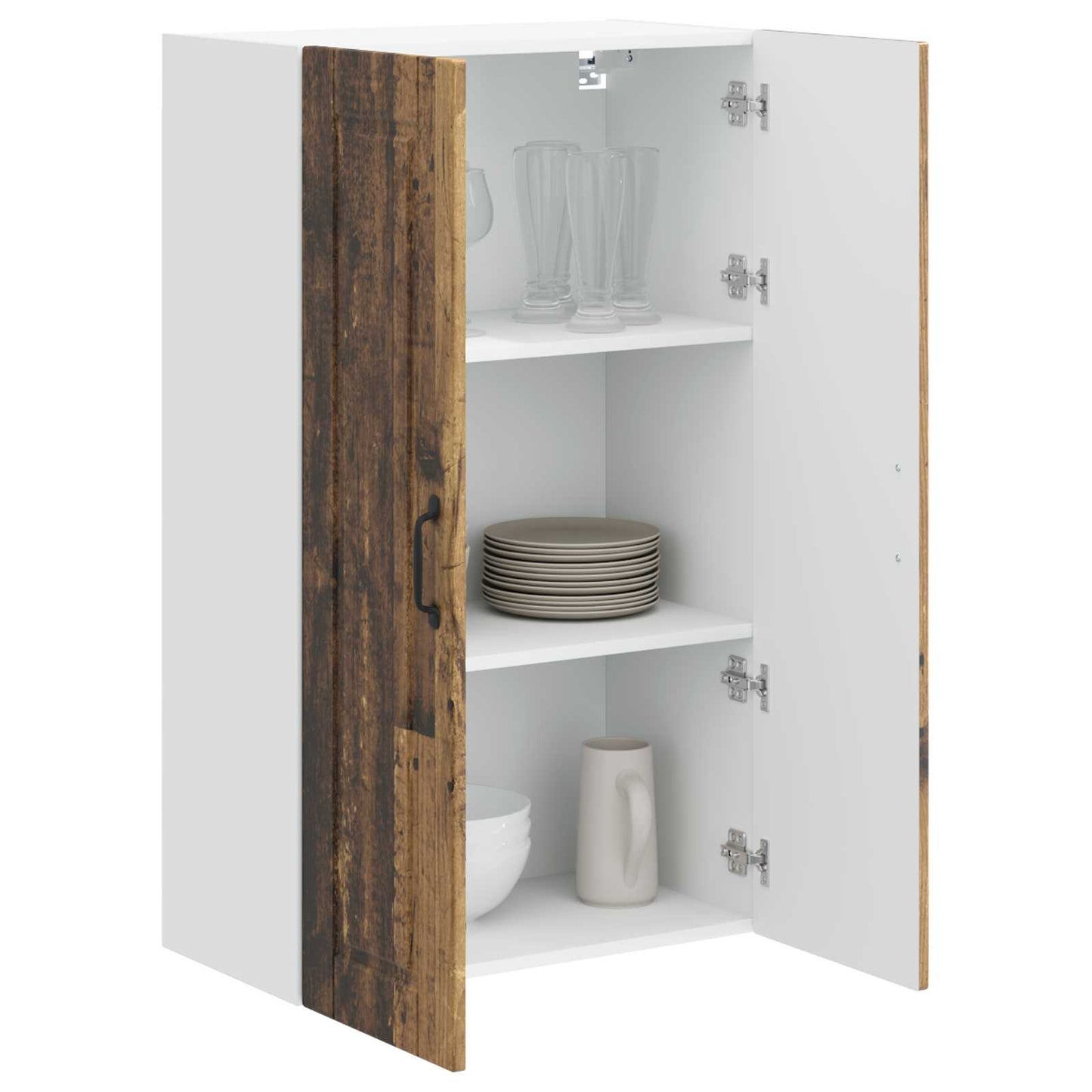 vidaXL Wall Cabinet PORTO Old Wood 60 x 31 x 100 cm Engineered Wood