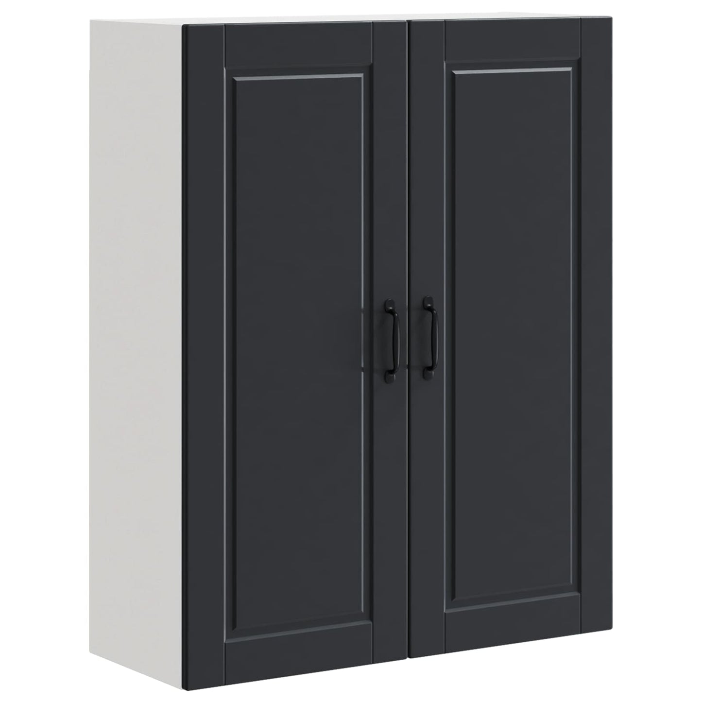 vidaXL Wall Cabinet PORTO Black 80 x 31 x 100 cm Engineered Wood