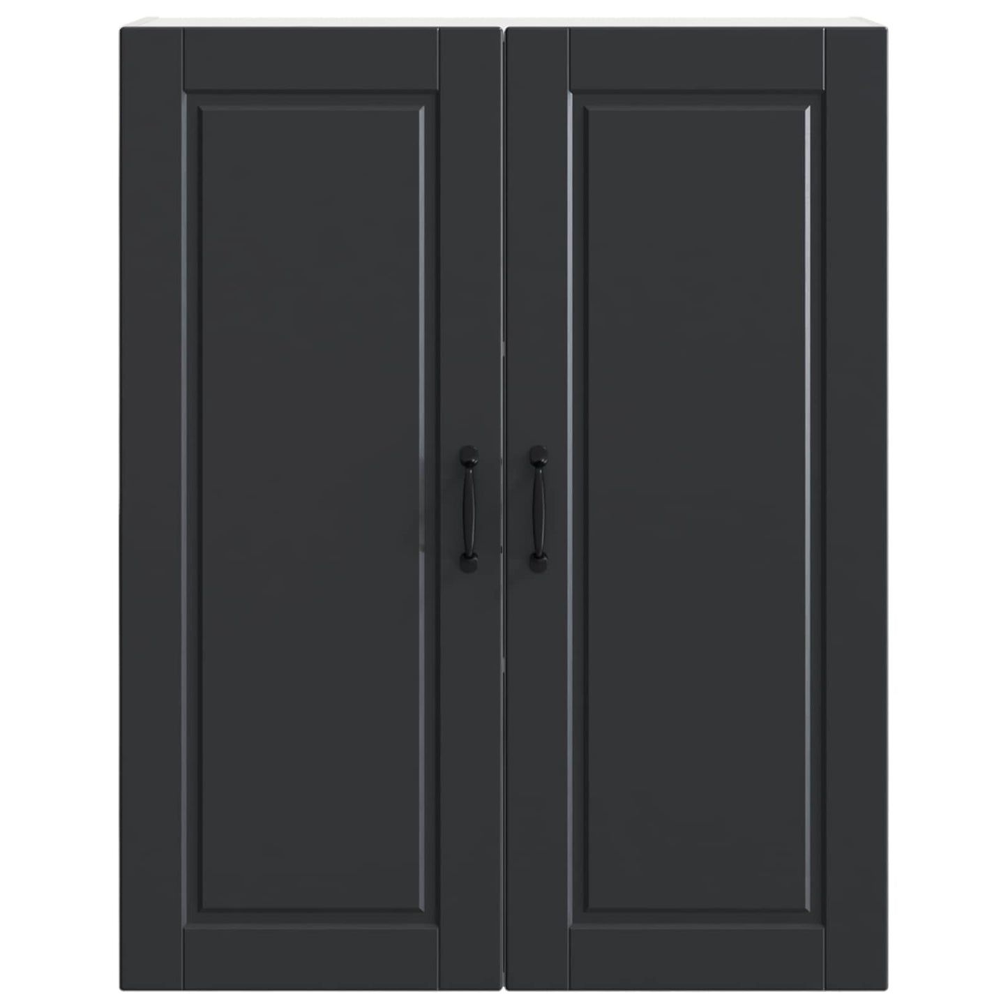 vidaXL Wall Cabinet PORTO Black 80 x 31 x 100 cm Engineered Wood