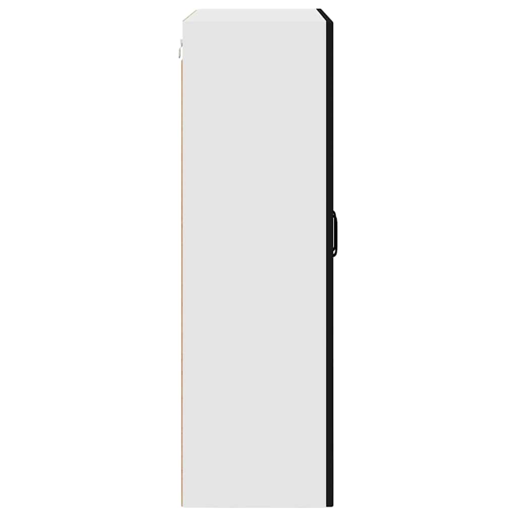 vidaXL Wall Cabinet PORTO Black 80 x 31 x 100 cm Engineered Wood