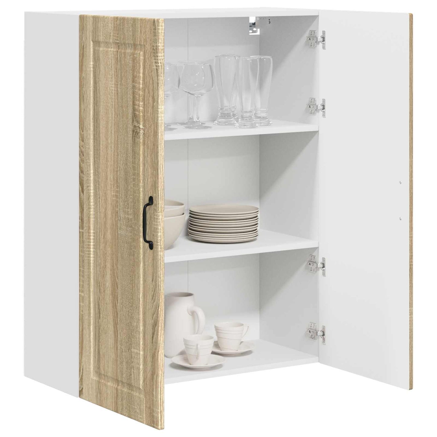 vidaXL Wall Cabinet PORTO Sonoma Oak 80 x 31 x 100 cm Engineered Wood