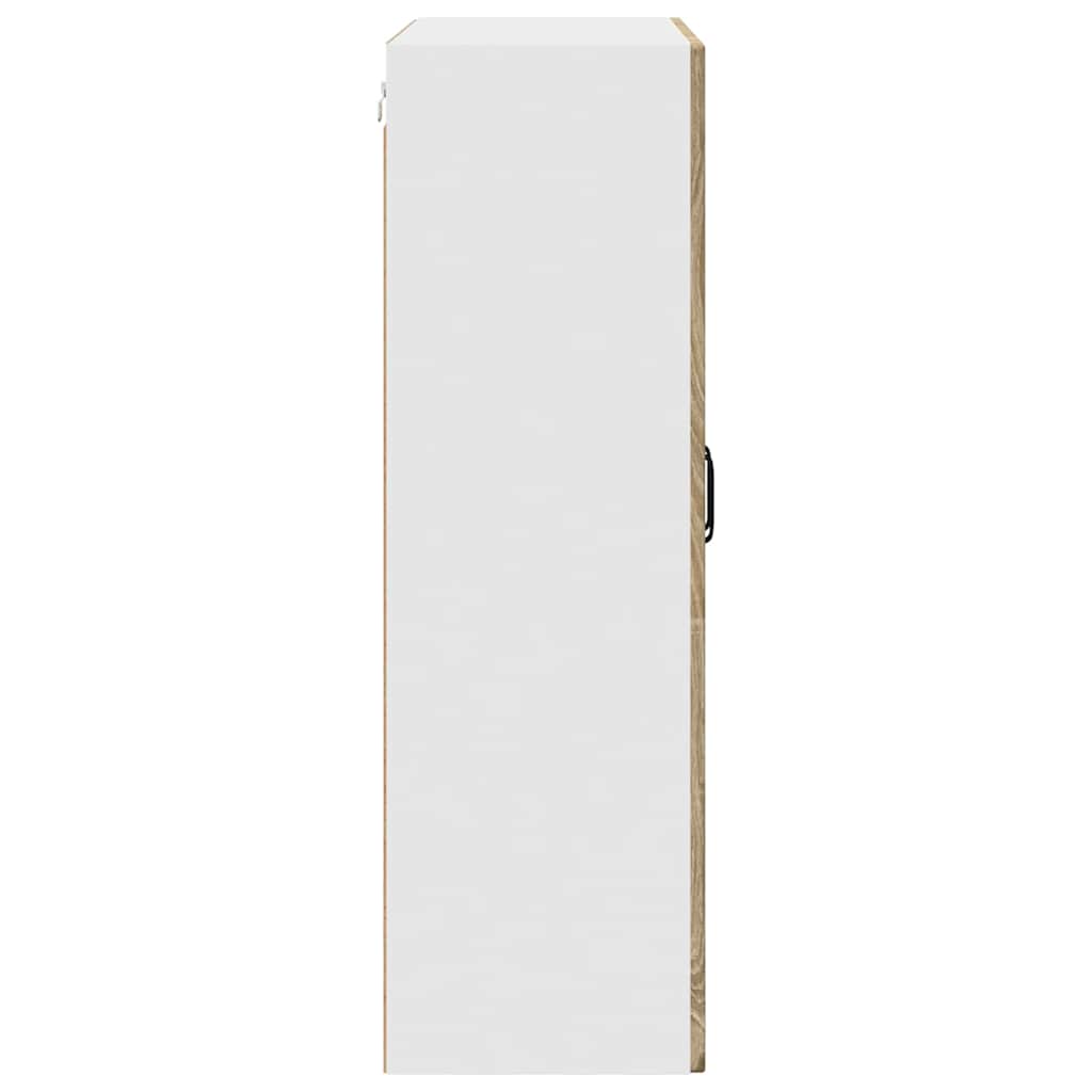 vidaXL Wall Cabinet PORTO Sonoma Oak 80 x 31 x 100 cm Engineered Wood