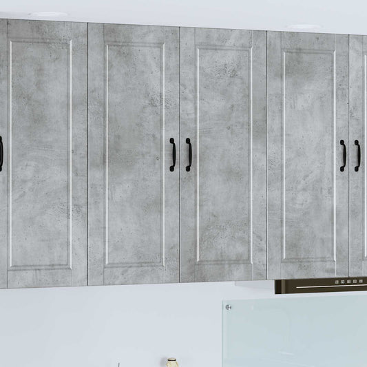vidaXL Wall Cabinet PORTO Concrete Grey 80 x 31 x 100 cm