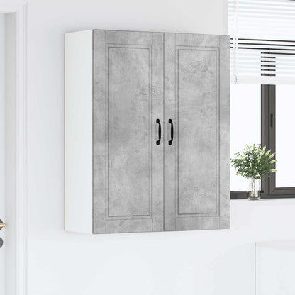vidaXL Wall Cabinet PORTO Concrete Grey 80 x 31 x 100 cm