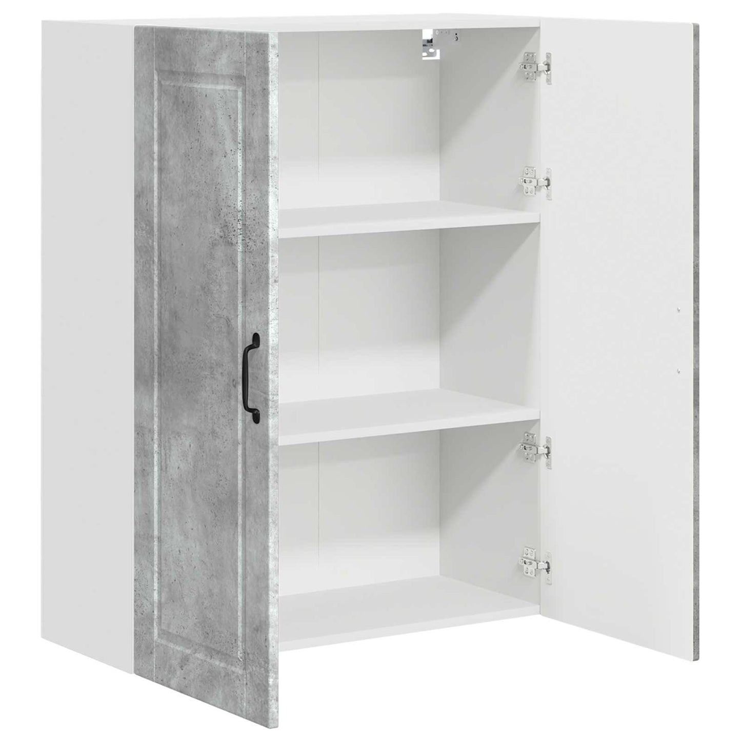 vidaXL Wall Cabinet PORTO Concrete Grey 80 x 31 x 100 cm