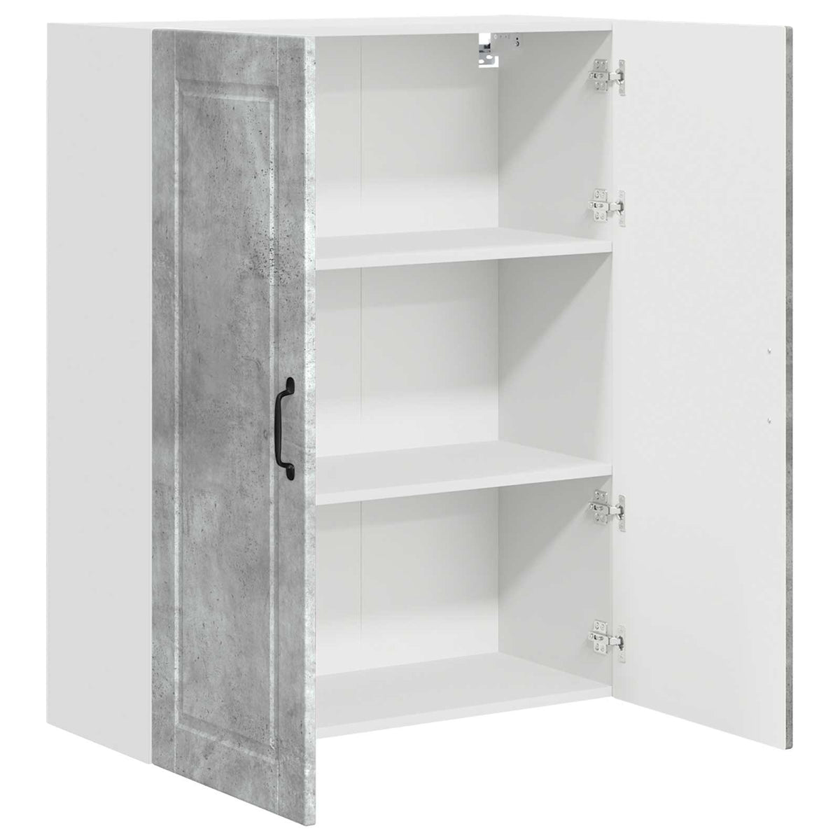 vidaXL Wall Cabinet PORTO Concrete Grey 80 x 31 x 100 cm