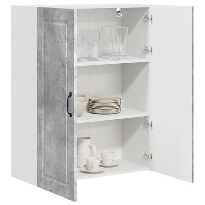 vidaXL Wall Cabinet PORTO Concrete Grey 80 x 31 x 100 cm