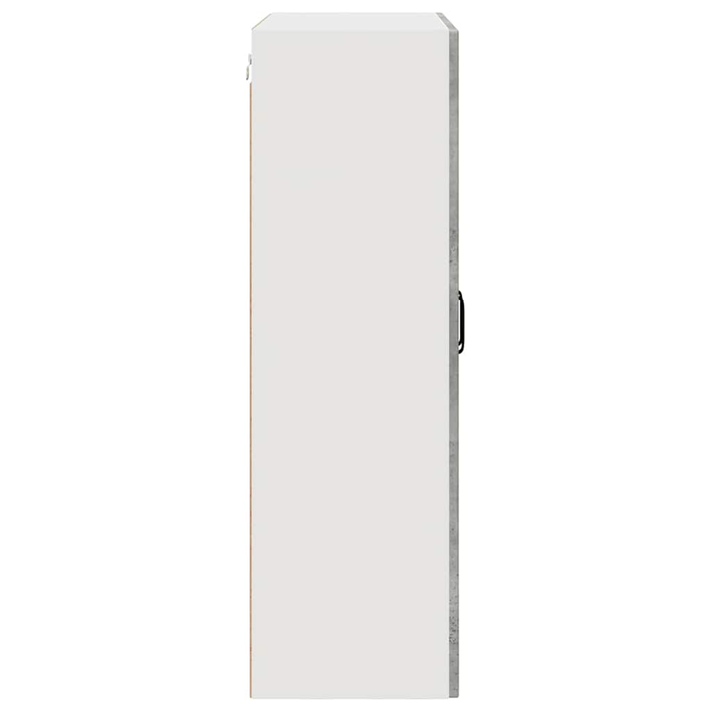 vidaXL Wall Cabinet PORTO Concrete Grey 80 x 31 x 100 cm