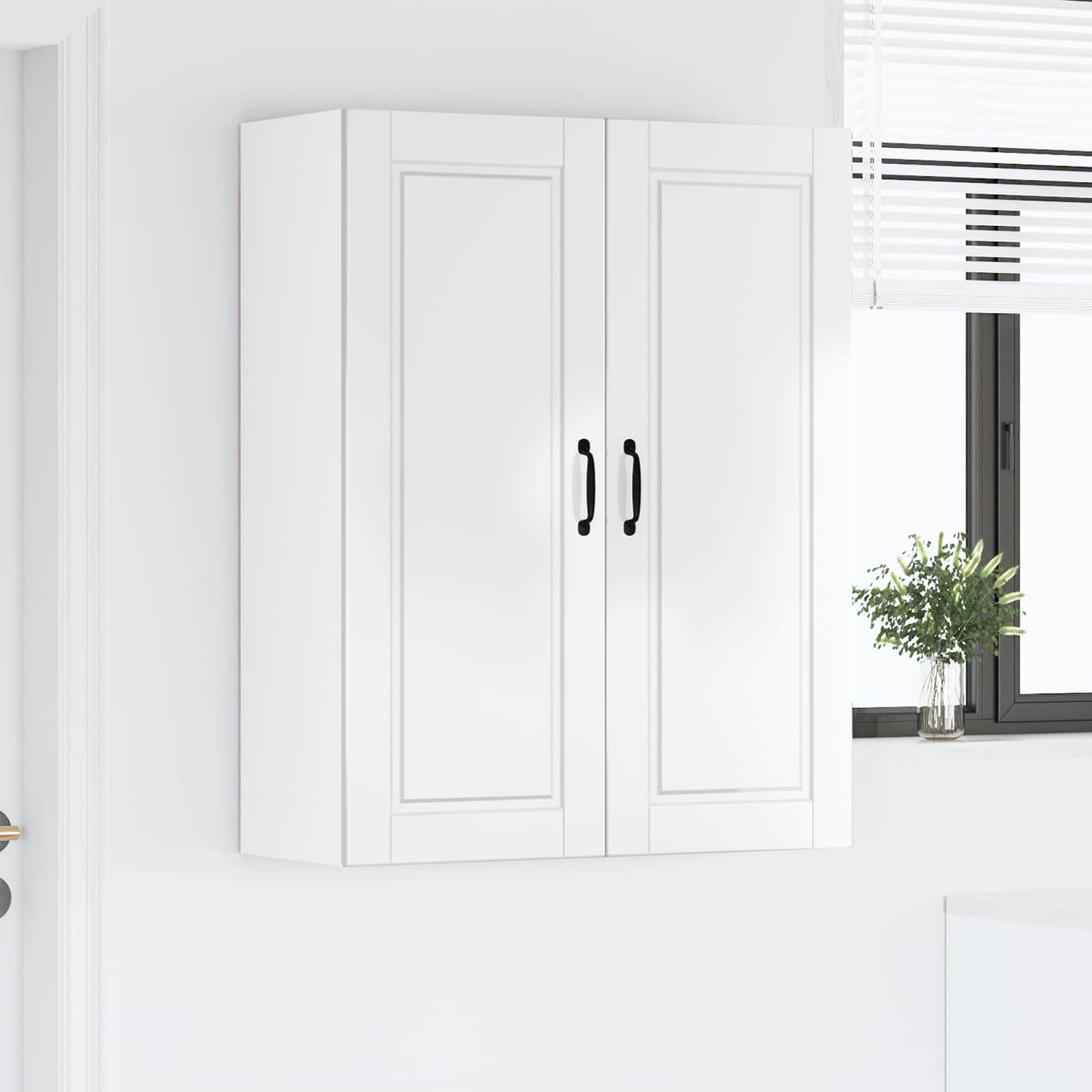 vidaXL Wall Cabinet PORTO High Gloss White 80 x 31 x 100 cm
