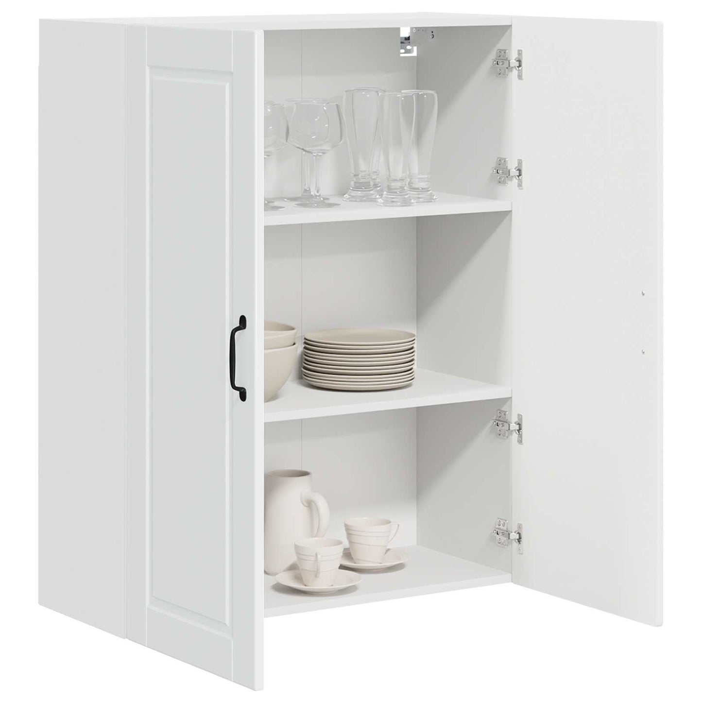 vidaXL Wall Cabinet PORTO High Gloss White 80 x 31 x 100 cm