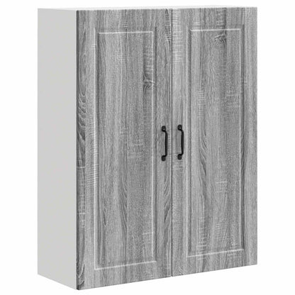 vidaXL Wall Cabinet PORTO Grey Sonoma 80 x 31 x 100 cm Engineered Wood