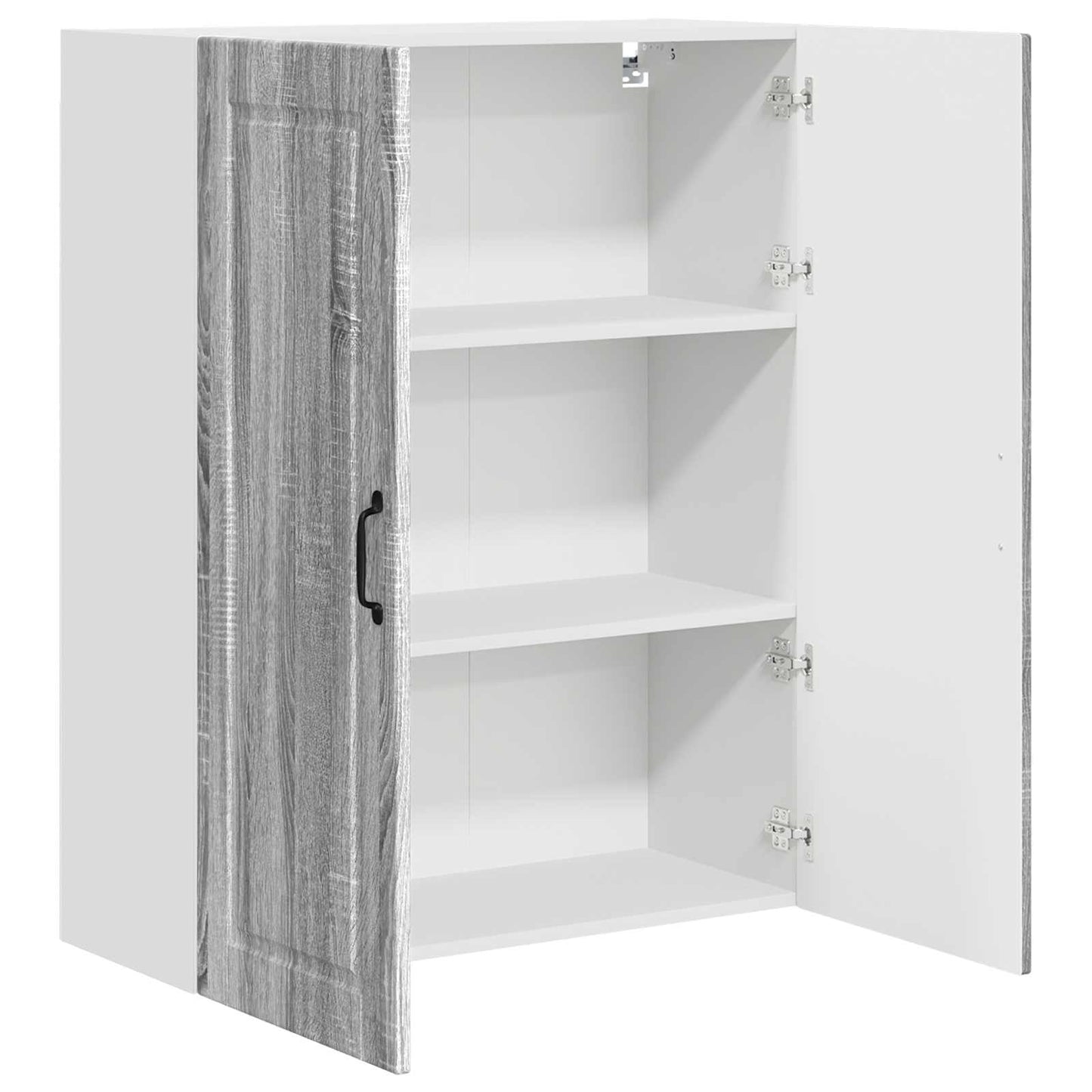 vidaXL Wall Cabinet PORTO Grey Sonoma 80 x 31 x 100 cm Engineered Wood