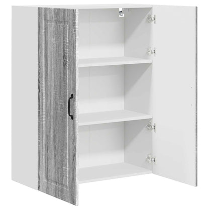 vidaXL Wall Cabinet PORTO Grey Sonoma 80 x 31 x 100 cm Engineered Wood