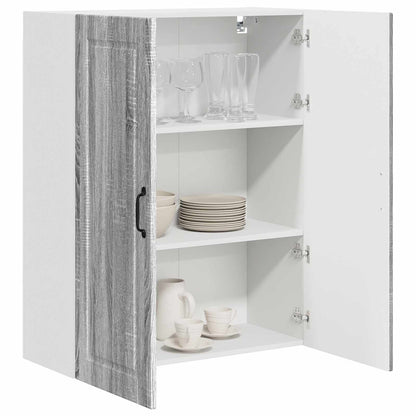 vidaXL Wall Cabinet PORTO Grey Sonoma 80 x 31 x 100 cm Engineered Wood