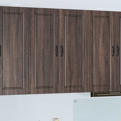 vidaXL Wall Cabinet PORTO Brown Oak 80 x 31 x 100 cm Engineered Wood