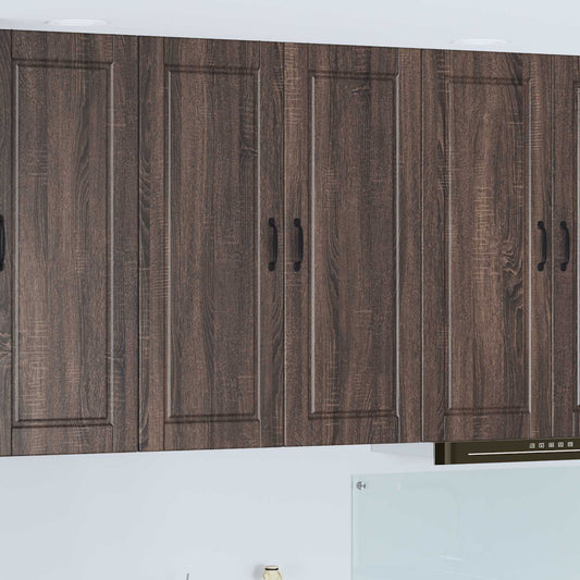 vidaXL Wall Cabinet PORTO Brown Oak 80 x 31 x 100 cm Engineered Wood