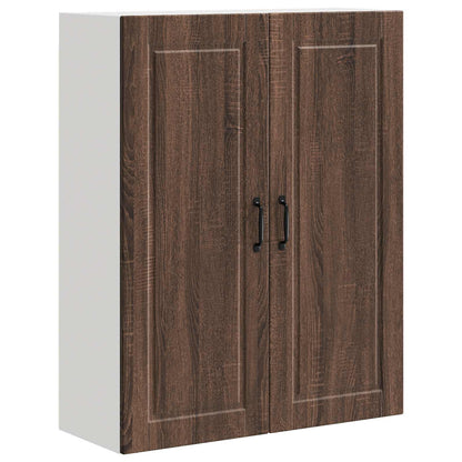 vidaXL Wall Cabinet PORTO Brown Oak 80 x 31 x 100 cm Engineered Wood