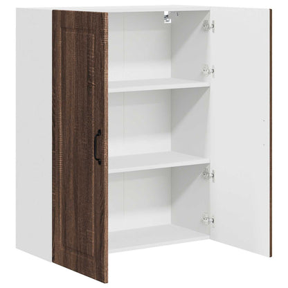 vidaXL Wall Cabinet PORTO Brown Oak 80 x 31 x 100 cm Engineered Wood