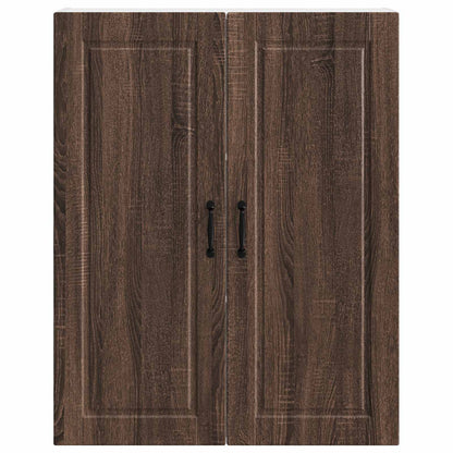 vidaXL Wall Cabinet PORTO Brown Oak 80 x 31 x 100 cm Engineered Wood