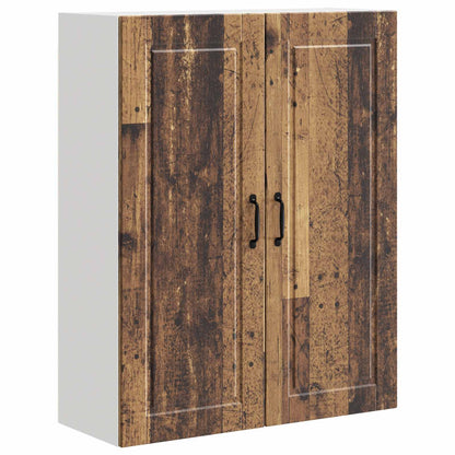vidaXL Wall Cabinet PORTO Old Wood 80 x 31 x 100 cm Engineered Wood