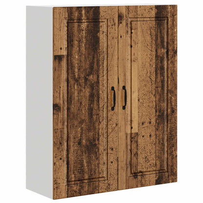 vidaXL Wall Cabinet PORTO Old Wood 80 x 31 x 100 cm Engineered Wood