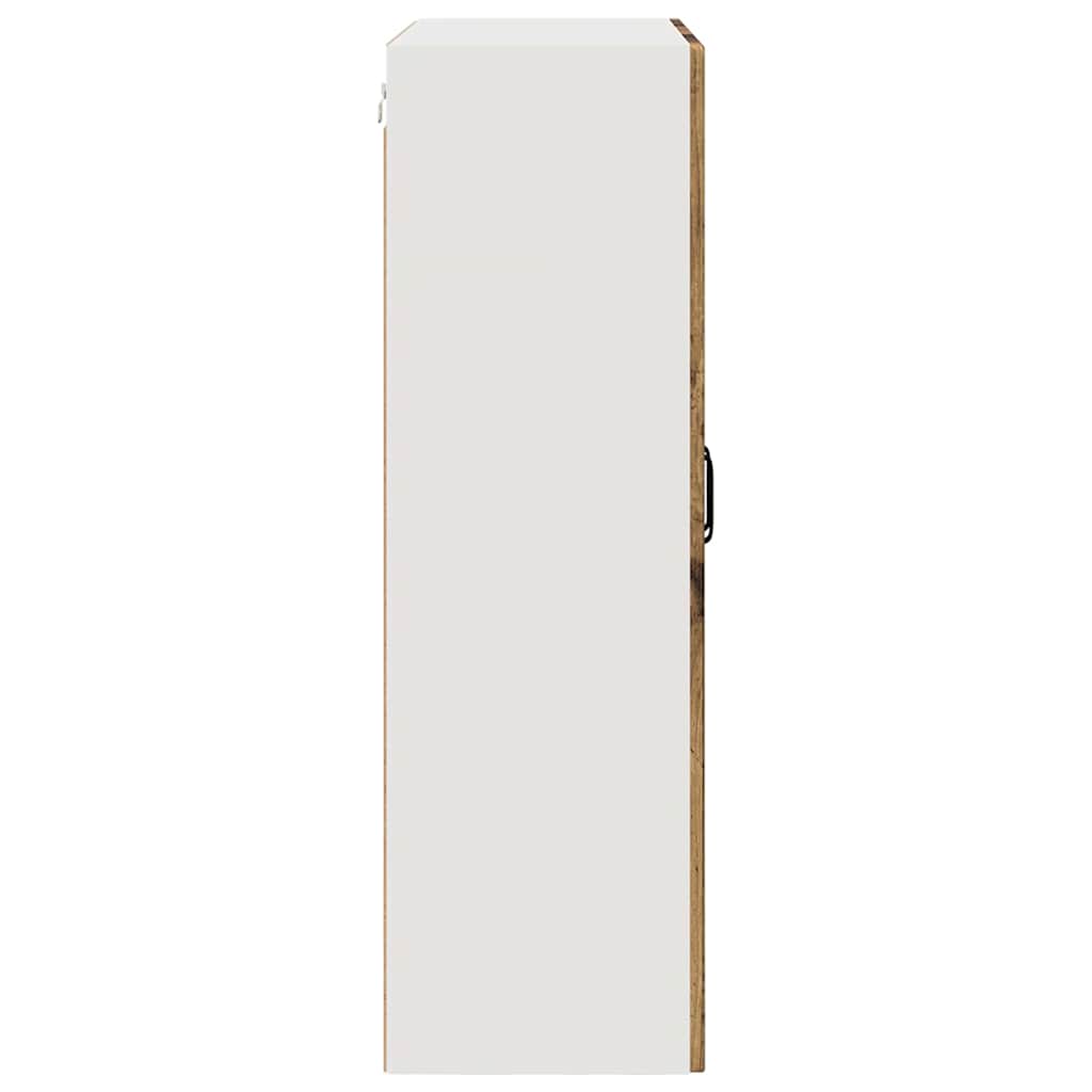 vidaXL Wall Cabinet PORTO Old Wood 80 x 31 x 100 cm Engineered Wood
