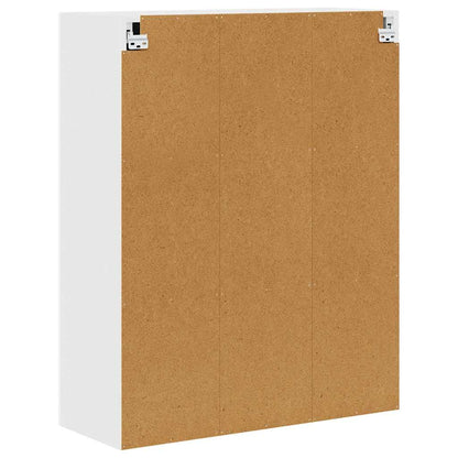 vidaXL Wall Glass Cabinet PORTO White 80 x 31 x 100 cm Engineered Wood