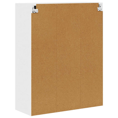 vidaXL Wall Glass Cabinet PORTO White 80 x 31 x 100 cm Engineered Wood