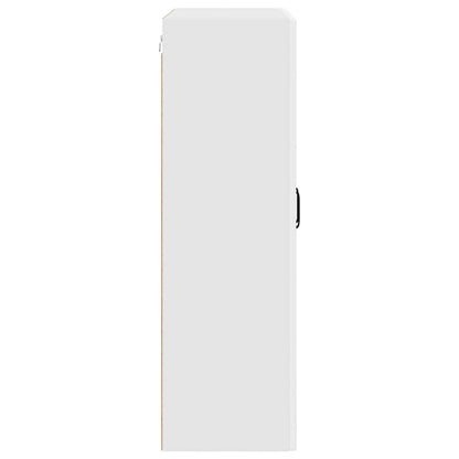 vidaXL Wall Glass Cabinet PORTO White 80 x 31 x 100 cm Engineered Wood