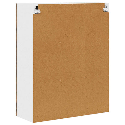 vidaXL Wall Glass Cabinet PORTO Smoked Oak 80 x 31 x 100 cm