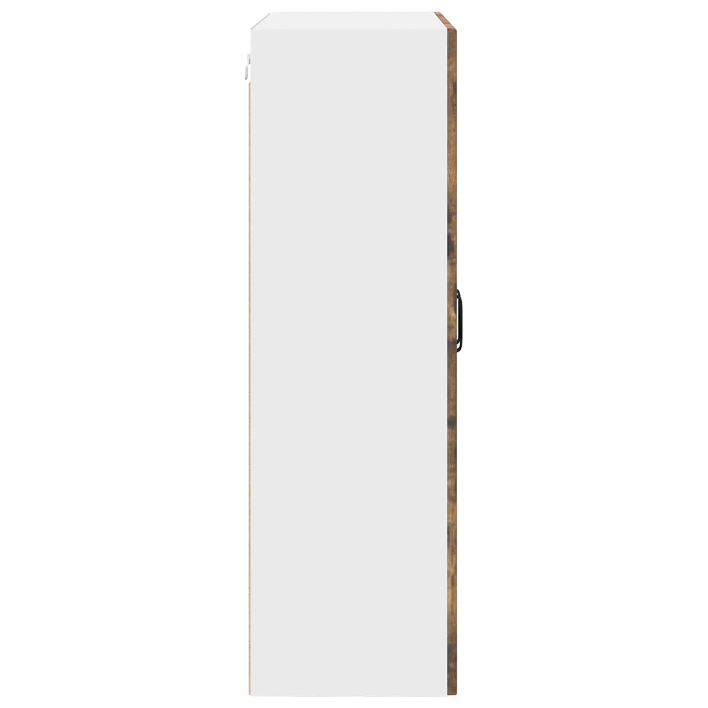 vidaXL Wall Glass Cabinet PORTO Smoked Oak 80 x 31 x 100 cm