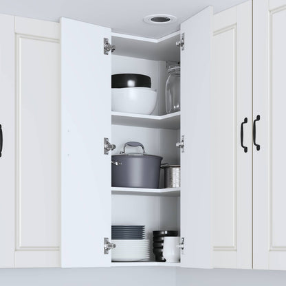 vidaXL Wall Corner Cabinet PORTO White 57 x 57 x 100 cm