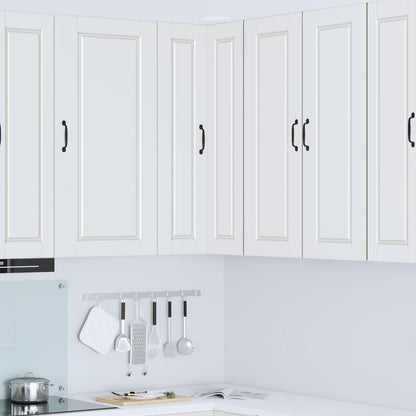 vidaXL Wall Corner Cabinet PORTO White 57 x 57 x 100 cm