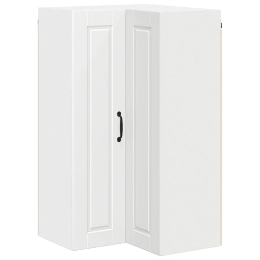 vidaXL Wall Corner Cabinet PORTO White 57 x 57 x 100 cm