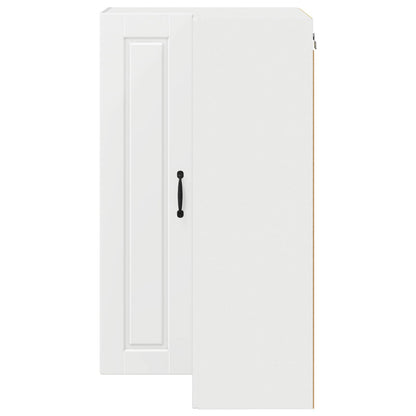 vidaXL Wall Corner Cabinet PORTO White 57 x 57 x 100 cm