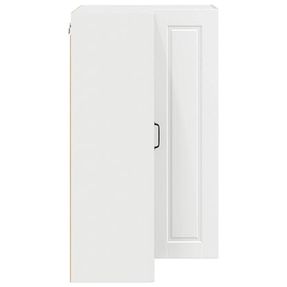 vidaXL Wall Corner Cabinet PORTO White 57 x 57 x 100 cm