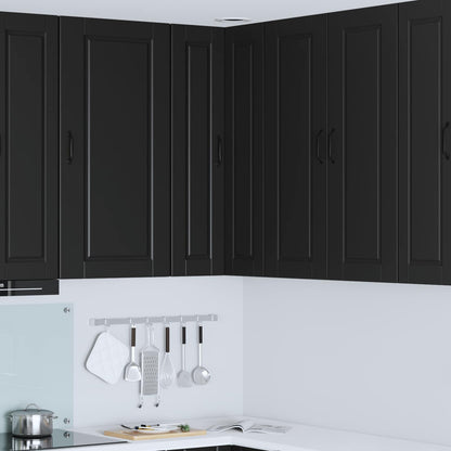 vidaXL Wall Corner Cabinet PORTO Black 57 x 57 x 100 cm
